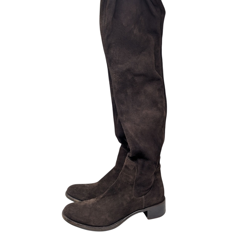 Prada Dark Brown Suede OTK Over the Knee Tall Boot Size EU 38 - Picture 7 of 16